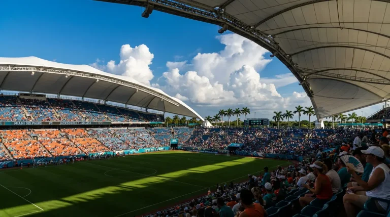 Hard Rock Stadium Miami VB 2026 helyszín forró klíma